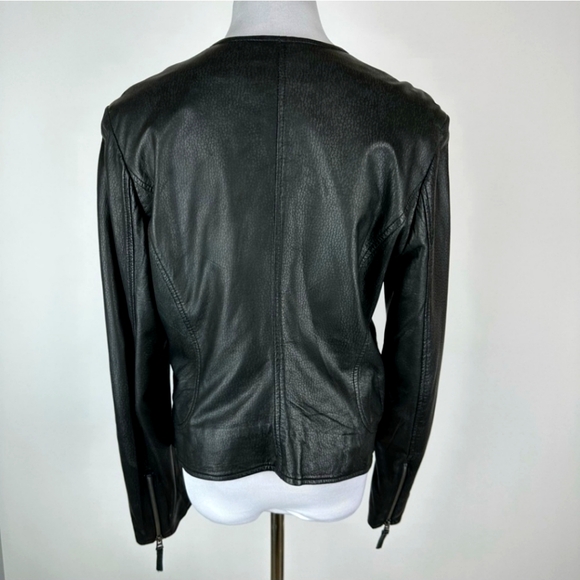 Lucky Lambskin Black Moto Jacket - Picture 5 of 10